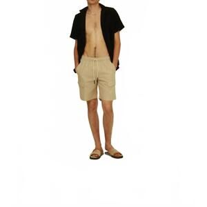 NEW OAS cargo linen shorts in beige
